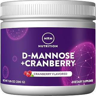 MRM Nutrition D-Mannose + Cranberry | Cranberry Flavored | Urinary Tract + Bladder Health | Low-Sugar | Gluten Free + Vegan | 40 Servings