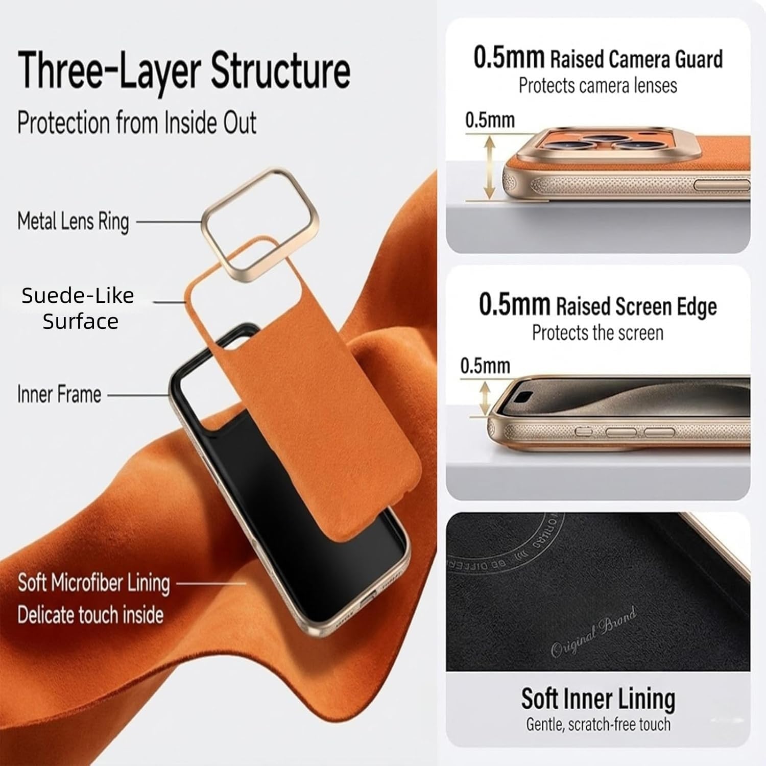 Suede-Like Case for iPhone 17 Pro Max /17 Pro,Compatible with MagSafe, Premium Italian Suede Hand-Crafted Cover with Aluminum Camera Lens Frame, Ultra-Slim Anti-Slip & Washable Grip(Blue,17 ProMax)