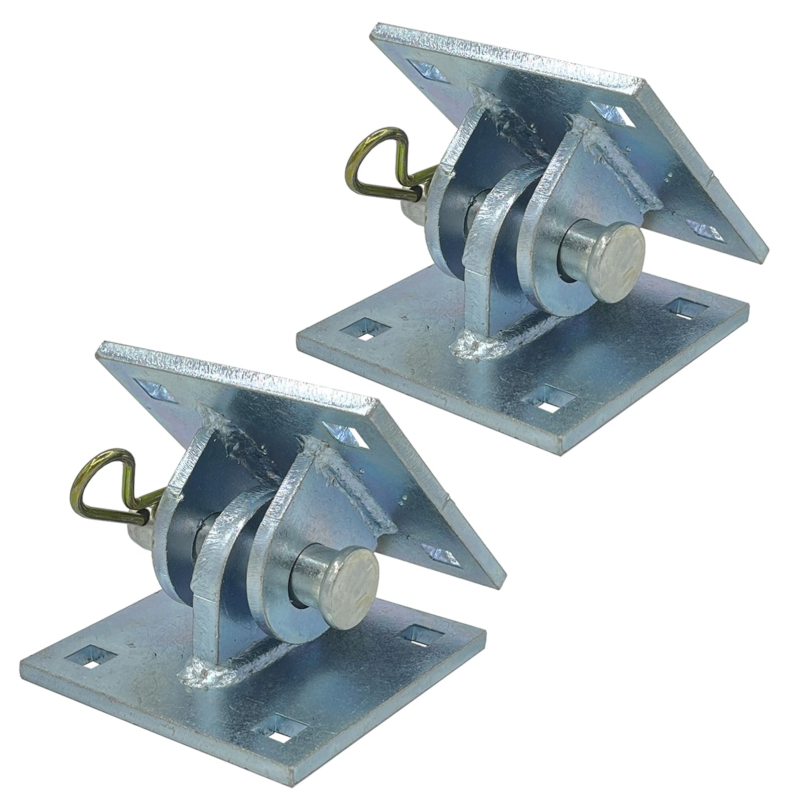 Lot De 2 Charnières De Quai Flottant – Acier Marin, 12,7 X 8,9cm, Pour Rampe Et Ponton, Boulons 3/8"
