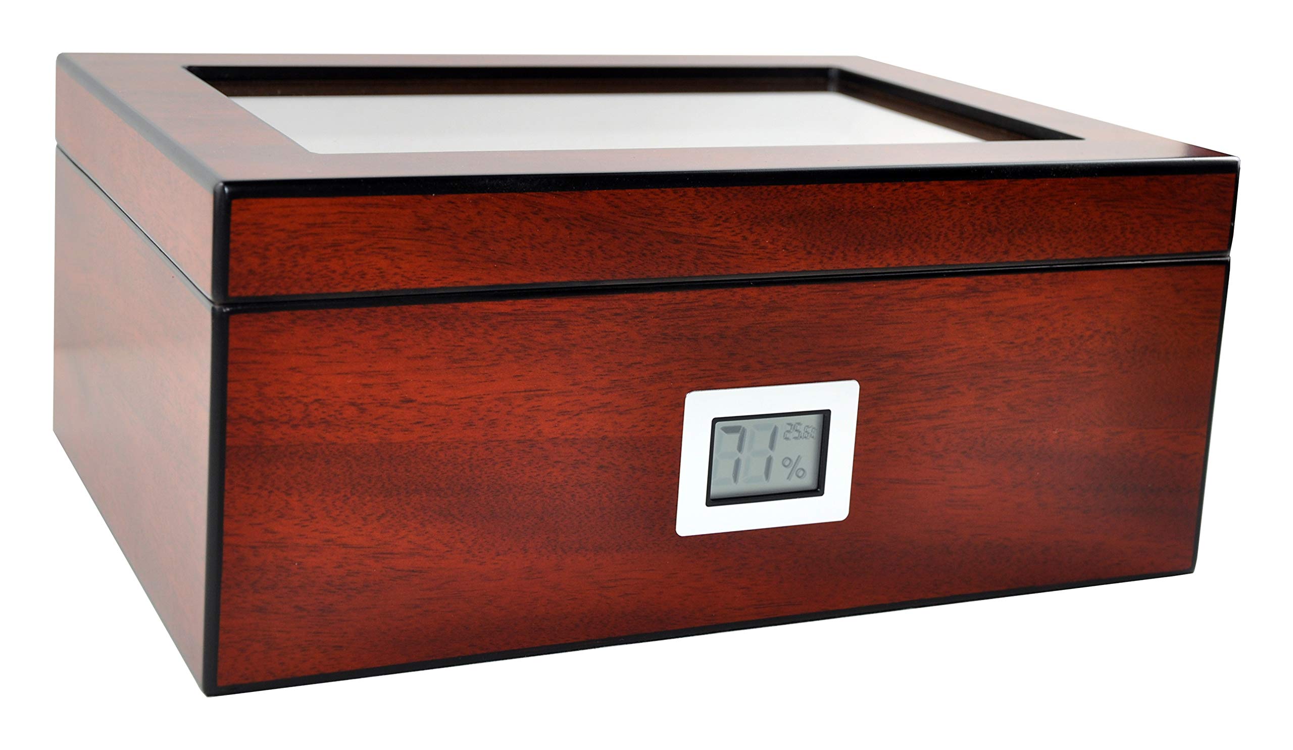 Buy Eitida Desktop Humidor Case Holds 5075 Cigar, Tempered Glass Top