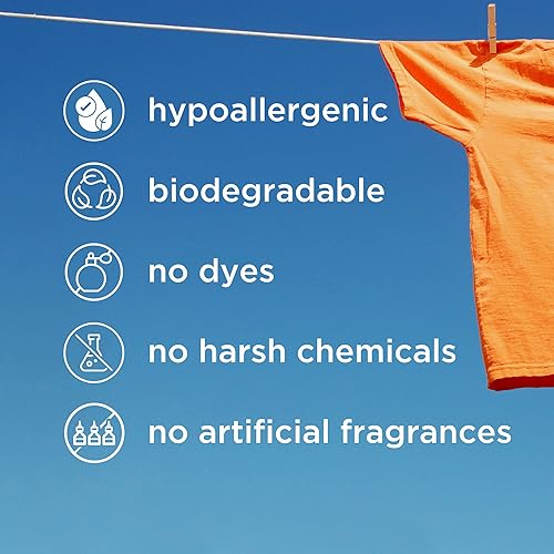 Miniatura 10 de SANZ Detergente hipoalergénico y biodegradable para ropa – supera a las marcas líderes*, libre y transparente, 64 cargas