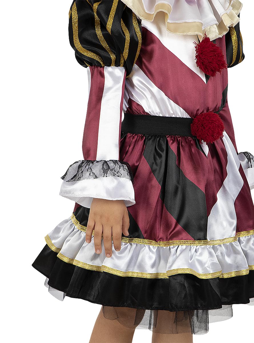 Funidelia | Costume da clown horror premium per bambina Pagliacci, Killer Clown, Halloween, Horror - Costume per bambini e accessori per Feste, Carnevale e Halloween - Porpora