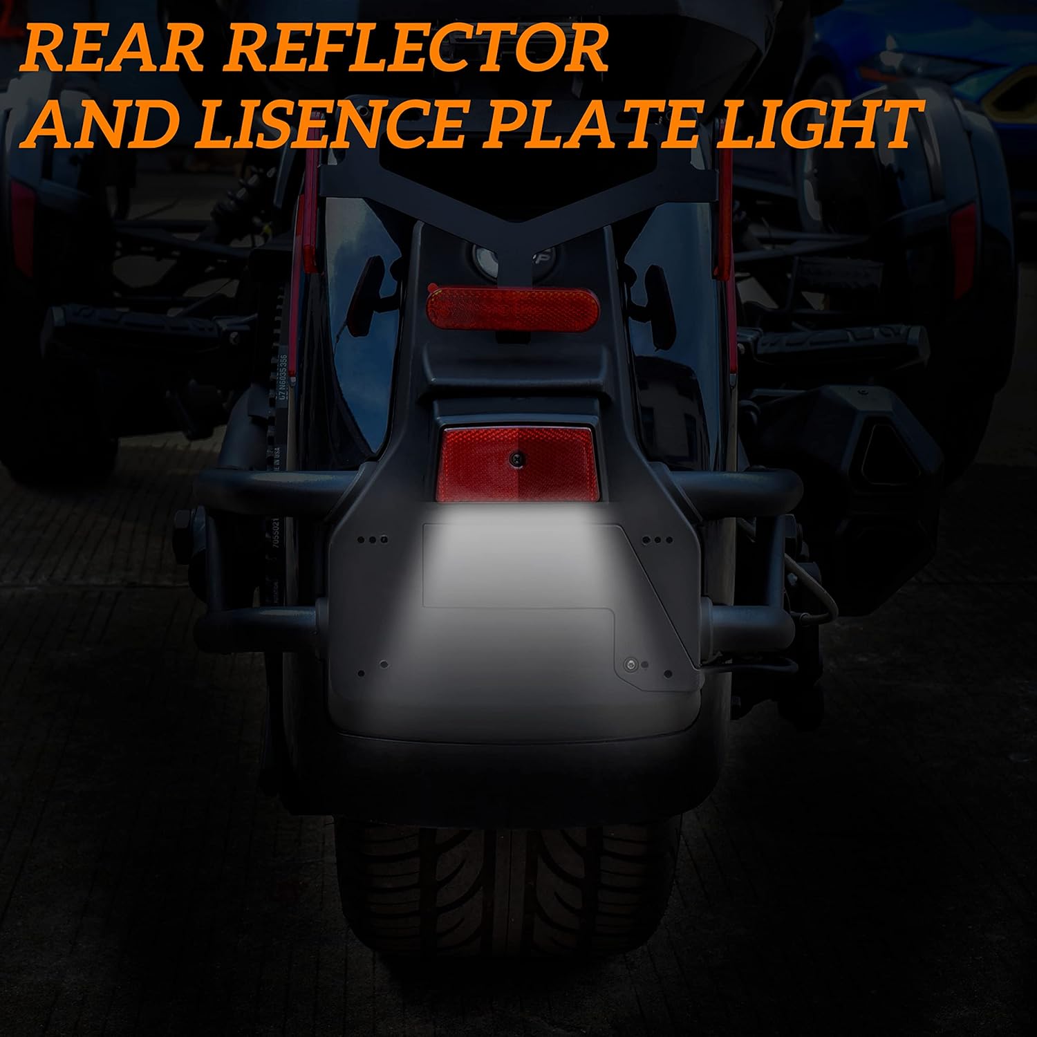 SAUTVS LED License Plate Light for Can-Am Spyder, LED License Plate Light Kit for Can Am Spyder F3 All Models Accessories (1PCS, Replace #710003348)