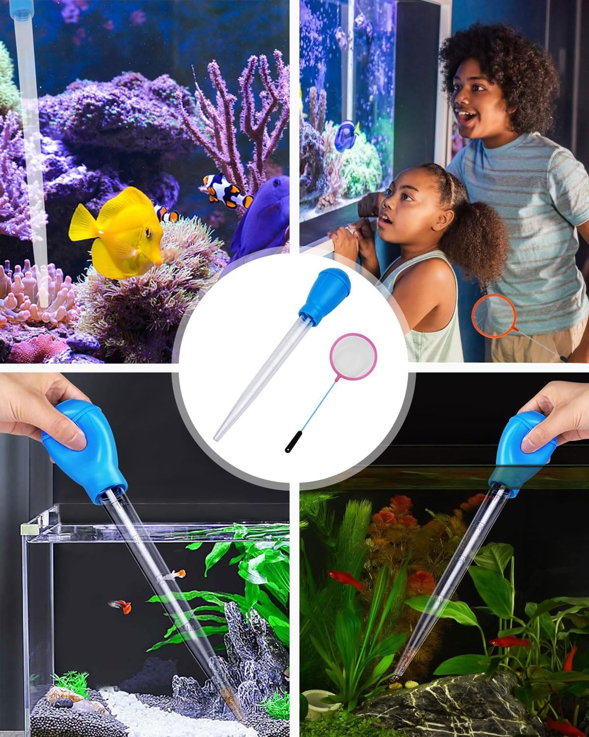 1 pièce Multifunction Pipette, propipette Capacity 30 ml, 28.5 cm, Pour Nourrir les poissons et les tortues, attraper les petits poissons et crevettes et nettoyer l'aquarium