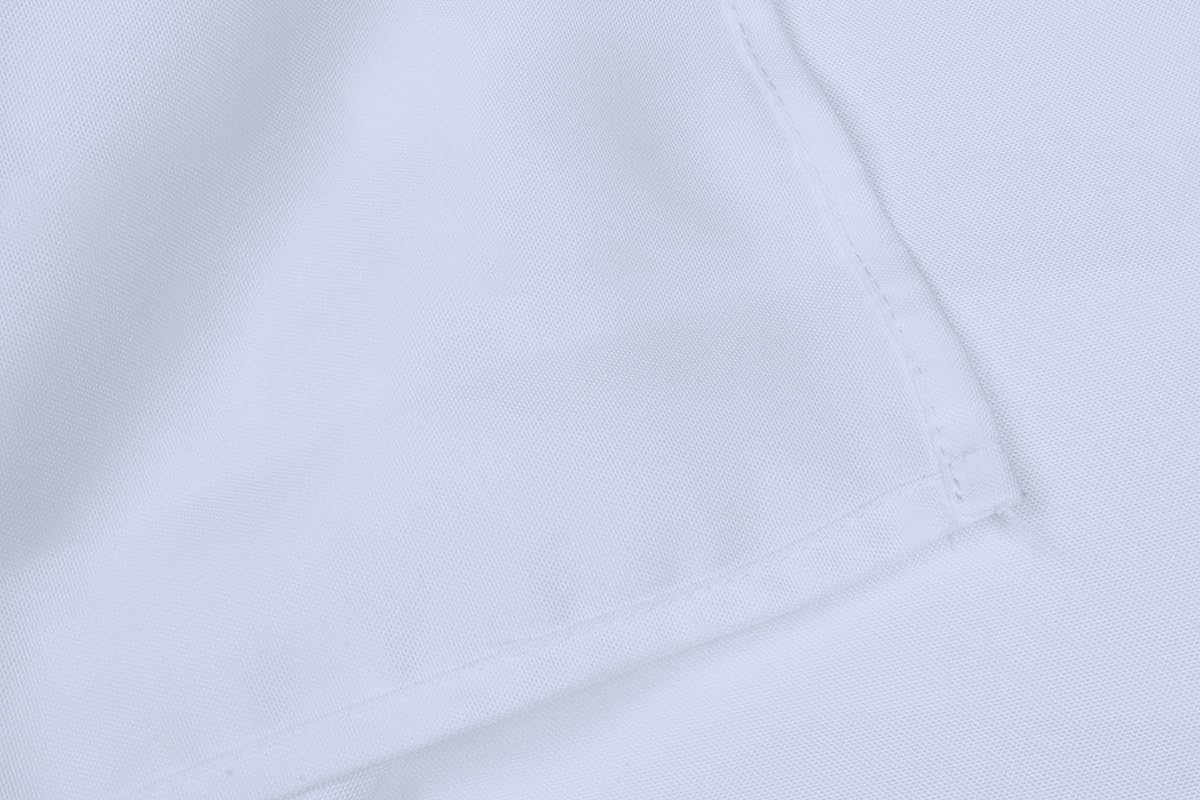 Utopia Kitchen Fitted Tablecloth - 30 x 72 Inch - Washable White Polyester Table Cloth for 6 Ft Table - Great for Parties, Events, Dinner Trade Shows & Wedding