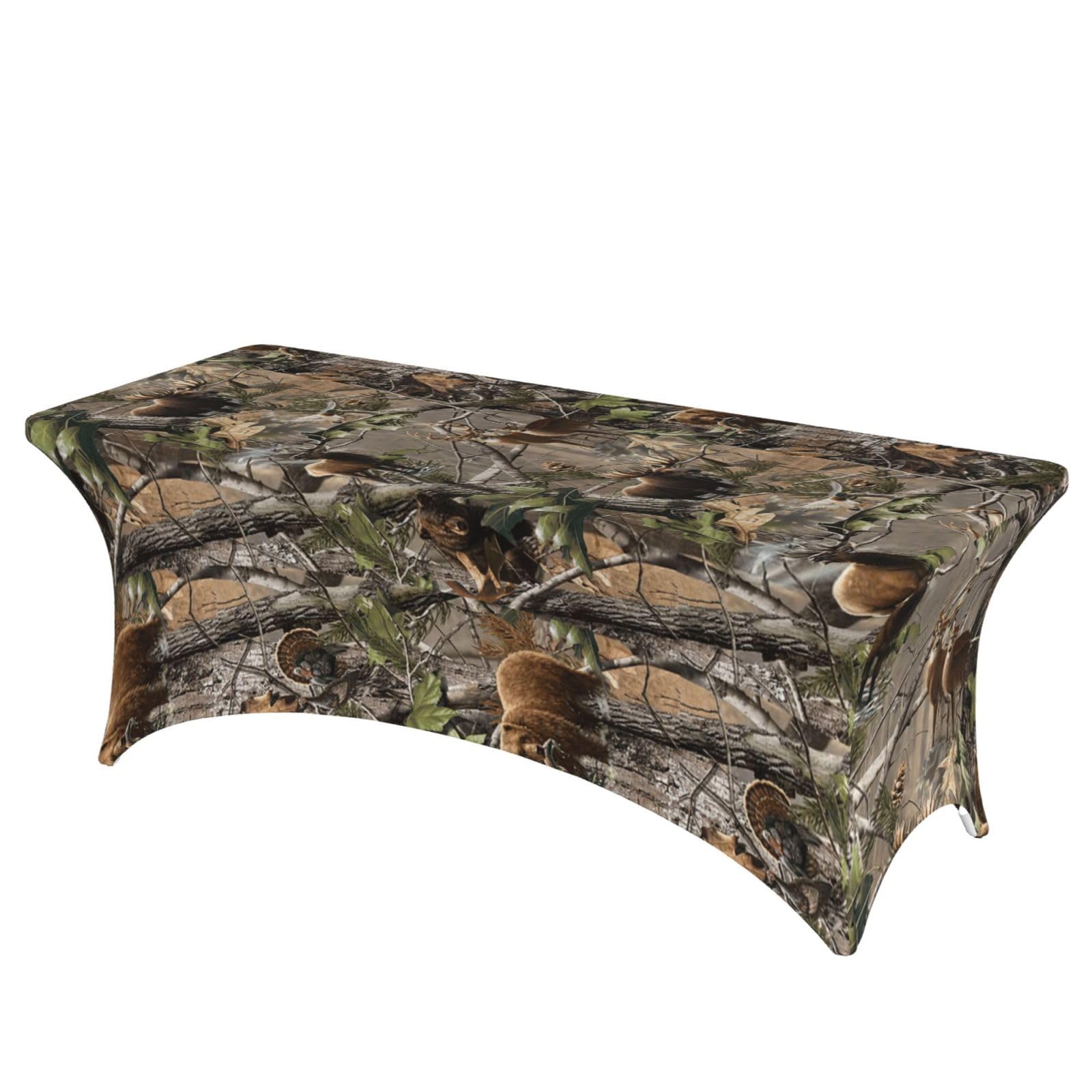ERCgad Hunting Deer Bear Elk Print Rectangular Tablecloth Dining Banquet Party Events Home Celebration Table Cover