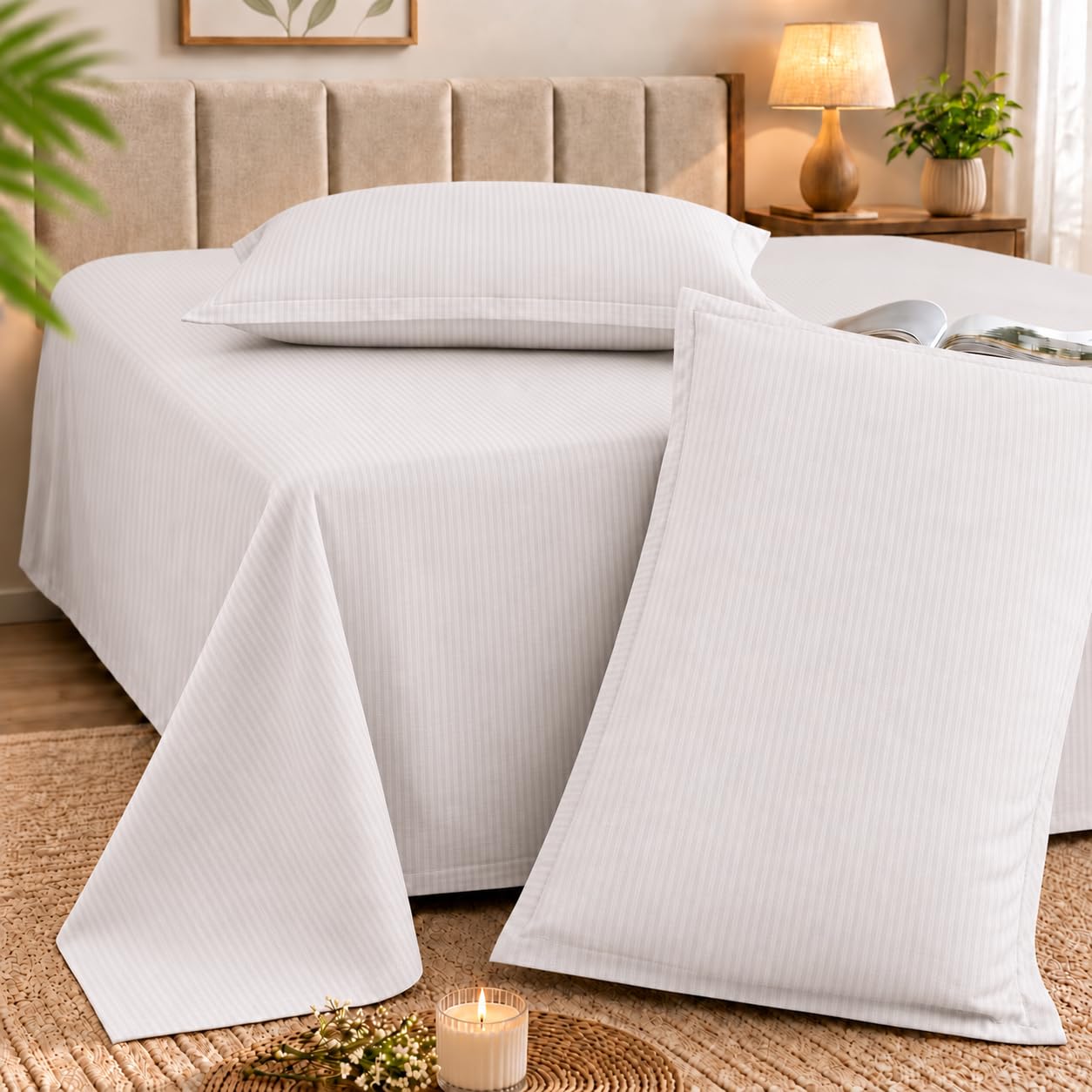 Cortina Cloud Cotton King Bed Sheet Set - Pink -10