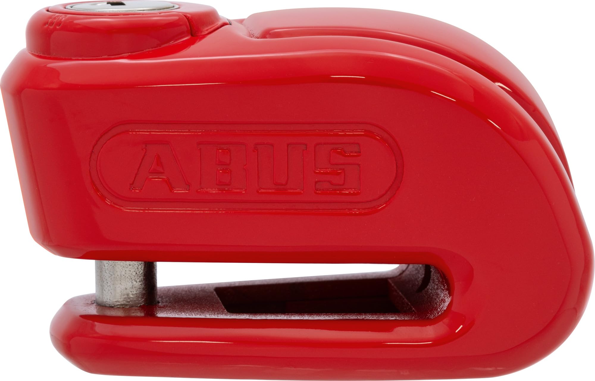 ABUS 370 Trigger Alarm 2.0 - Candado de Disco de Freno para Motocicleta con función de Alarma para la Seguridad de Motocicletas Ligeras y Scooters, con Perno de Cierre de 10 mm de Grosor, Color Rojo