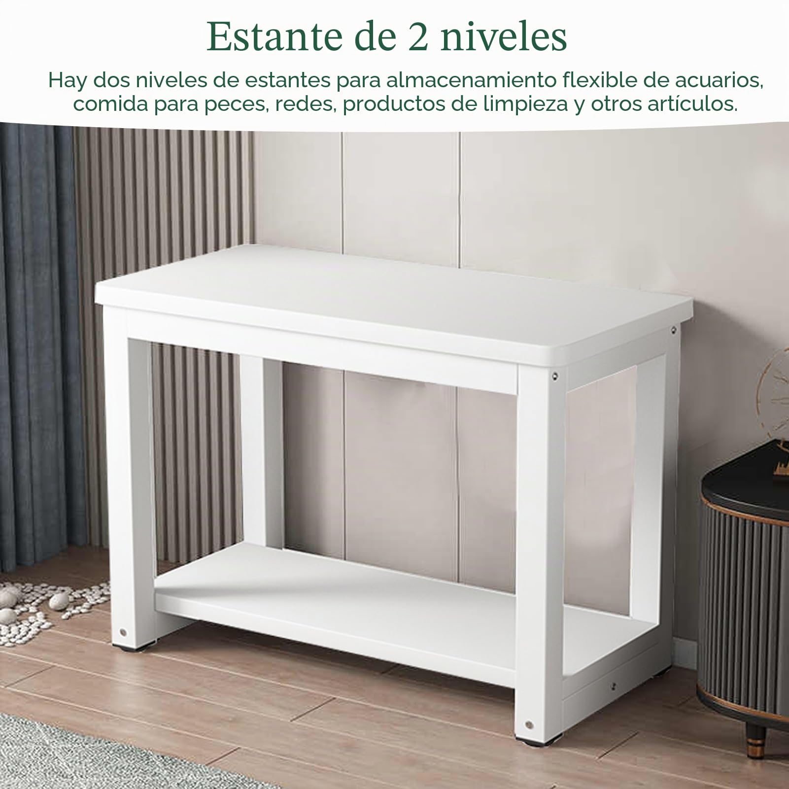 Mesa Acuario Mesa para Pecera de 70 Cm de Alto, Soporte para Pecera de 40, 50, 60, 80, 90, 100 y 120 Cm, Soporte para Terrario con Repisa para Plantas, Soporte Resistente para Acuarios.(D,40x30cm(15 3