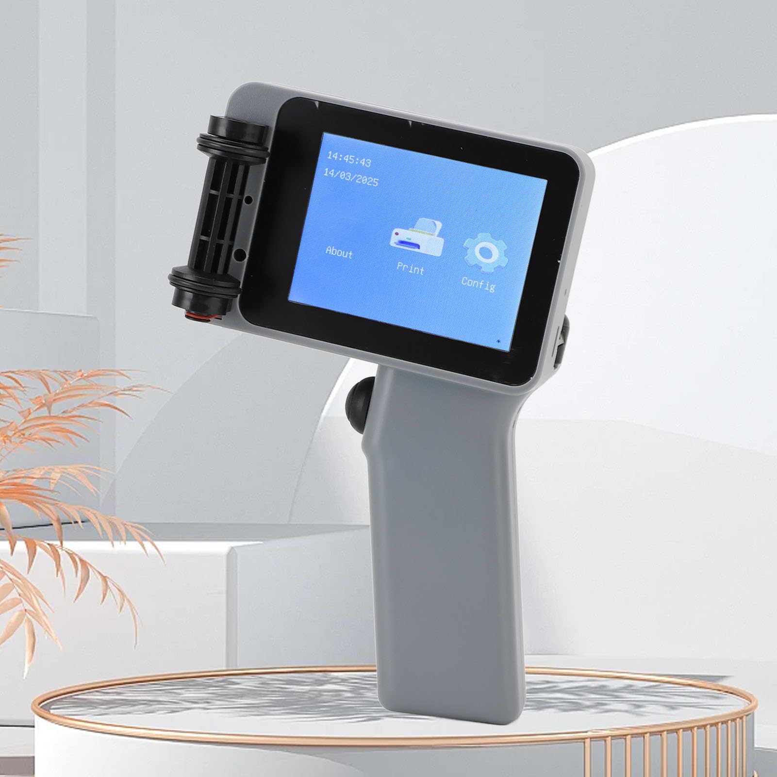 FTVOGUE Mini Impresora de Tinta Impresora Handheld Inkjet Pistón Portable HD LED 4.3 Pulgadas Táctil para Código de Barras