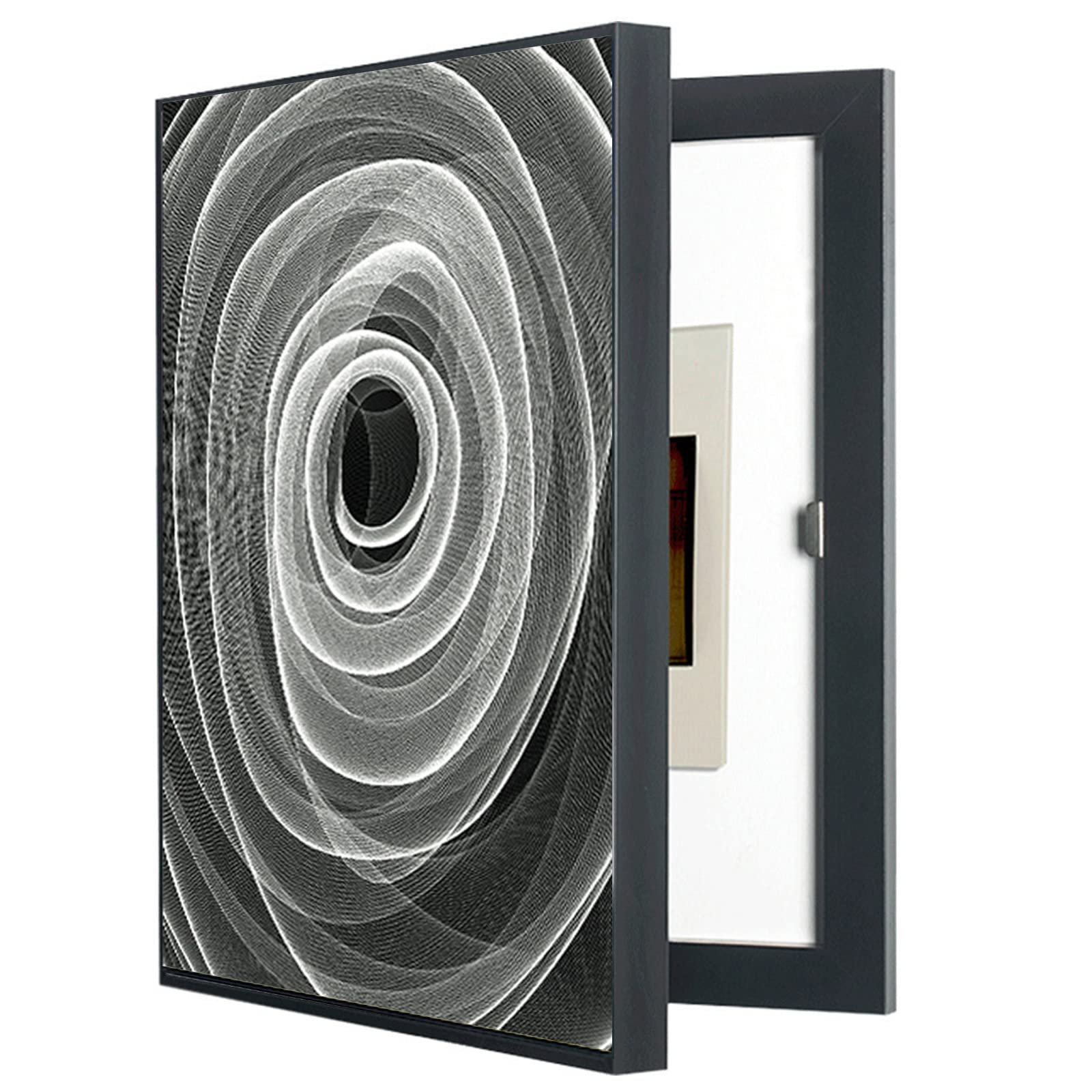 Pintura decorativa de caja de distribución, Caja de distribución de oficina Pintura de interruptor Ocultar 40 x 50 cm Caja de decoración de panel eléctrico de perforación libre vertical Caja de cubier