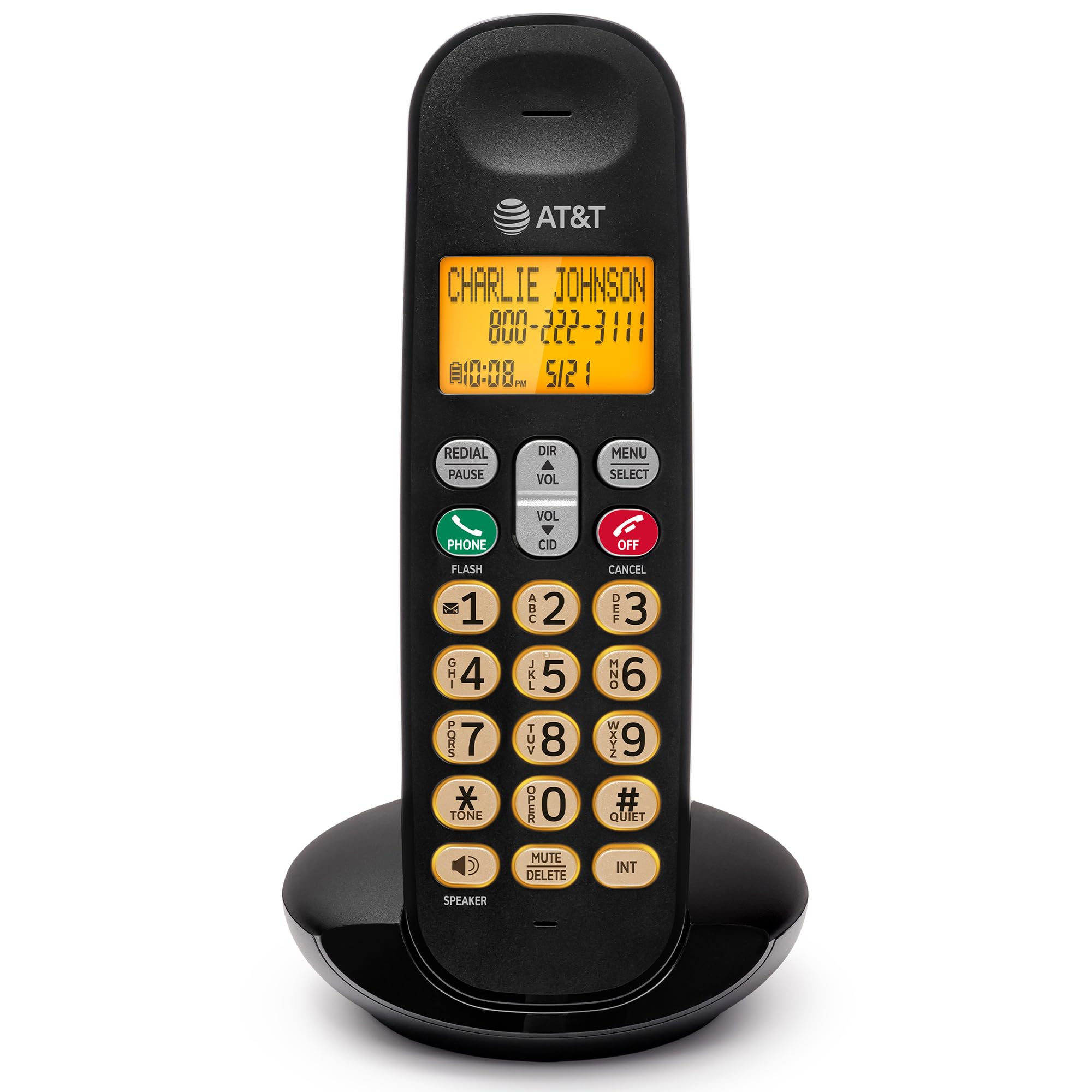 AT&T DECT 6.0 Cordless Home Phone with LCD Display, Lighted Keypad, Caller ID/Call Waiting, Full-Duplex Handset Speakerphone, ECO Mode, Voicemail Waiting Indication, Quiet Mode: EL1101-image-41