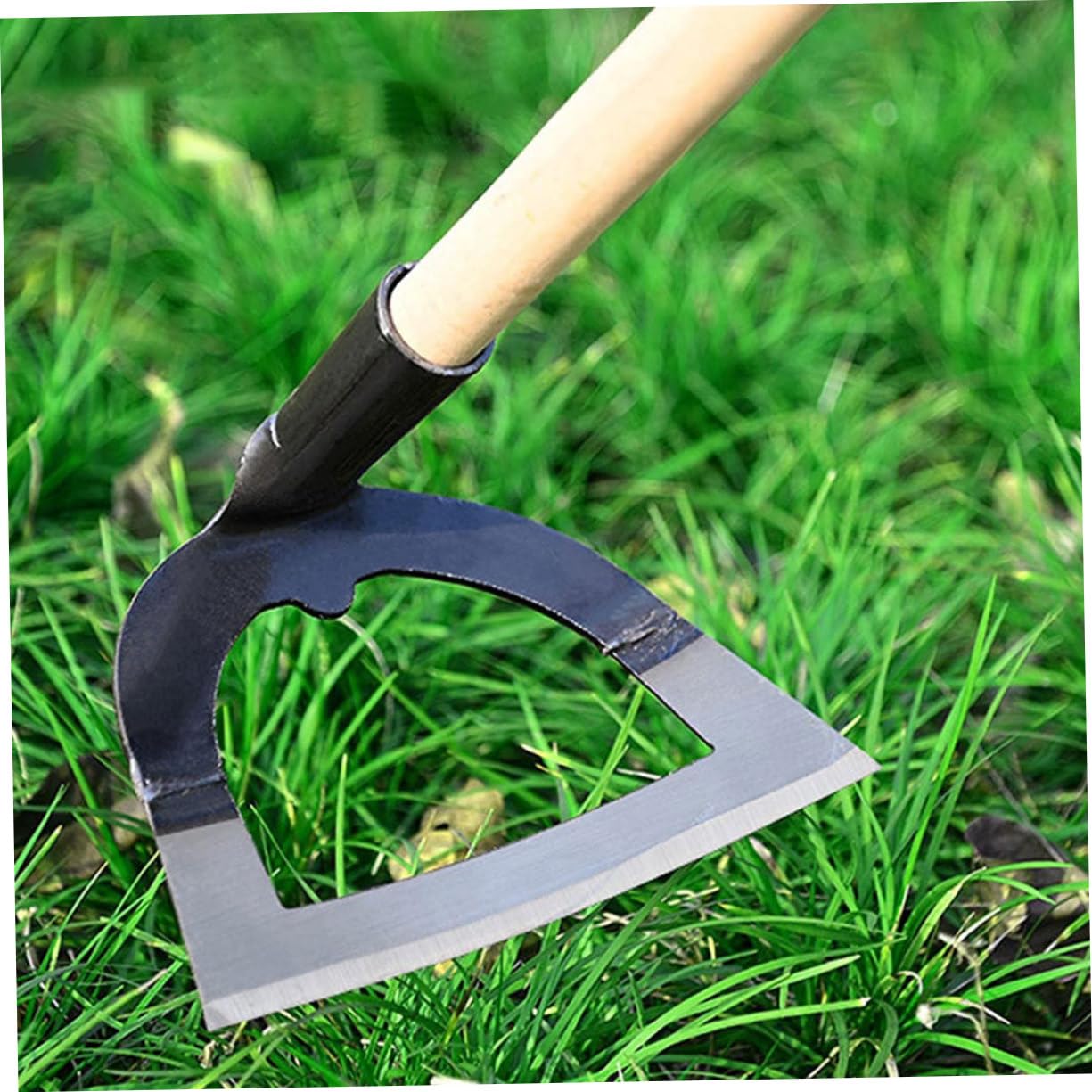 Attrezzo da Giardinaggio in Acciaio Inox Resistente per Diserbo Manuale, Strumento Leggero da Taglio per Dissodare e Seminare, Utensile da Giardino Pratico per Cura Prato e Orto
