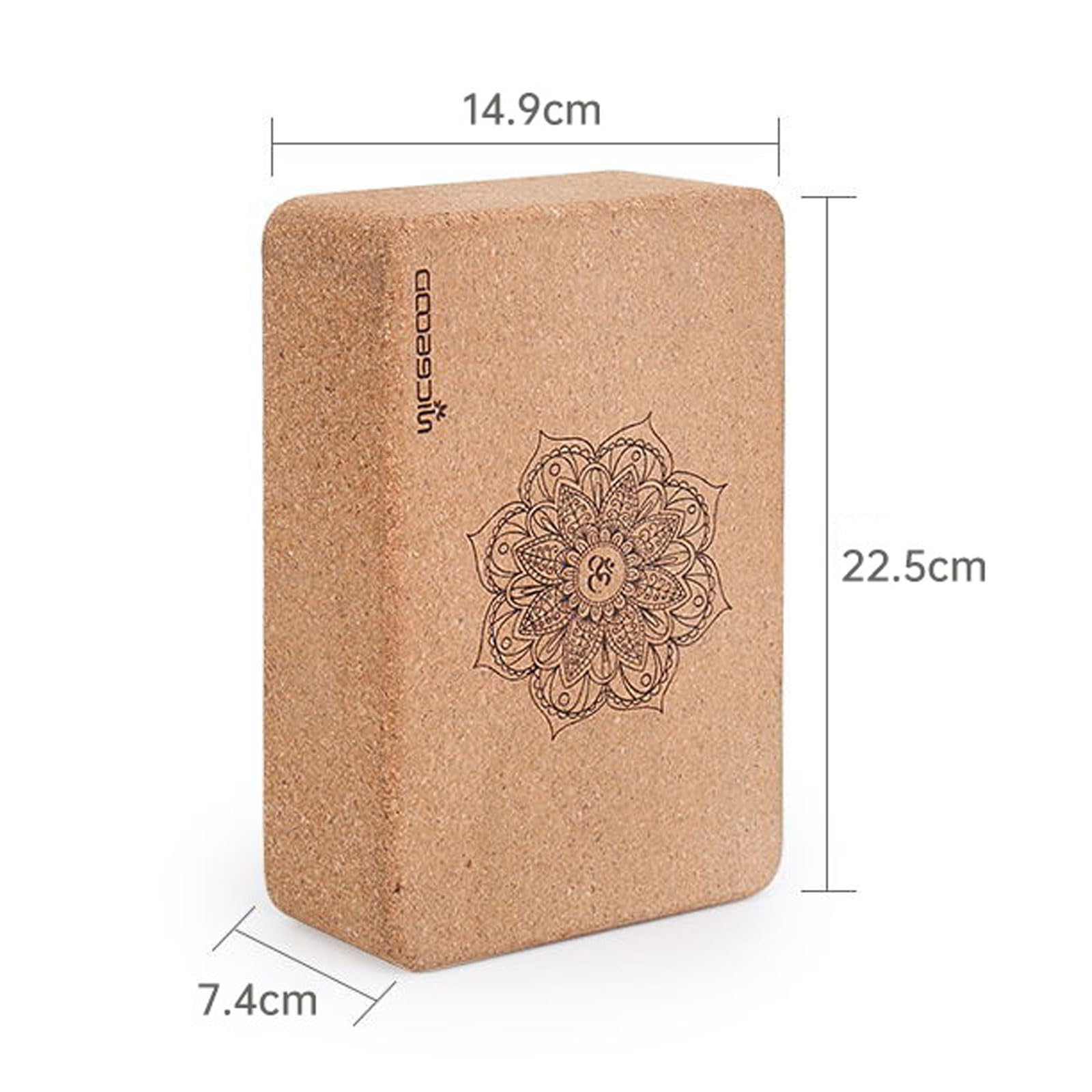 Yoga Block Kork 2er Set Erwachsene Yogablock robust & leicht Korkblock Yoga Zubehör umweltfreundlich für Übung,Pilates Training,Stretching,Meditation 22.5 * 14.9 * 7.4CM