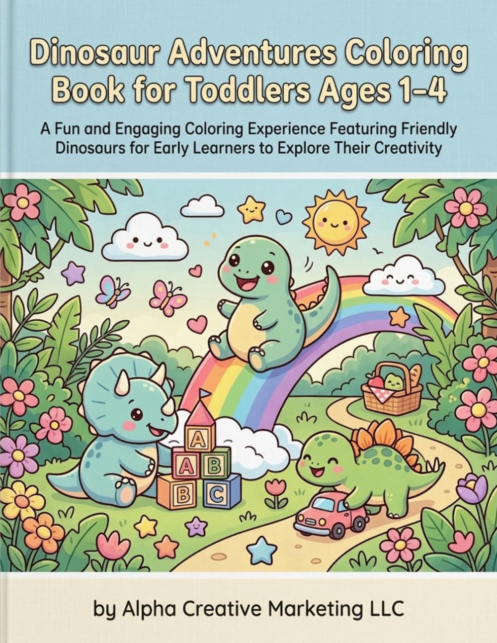 Dinosaur Coloring Book for Toddlers Ages 1–4: A Fun and Engaging Coloring Experience Featuring Friendly Dinosaurs for Early Learners to Explore Their Creativity