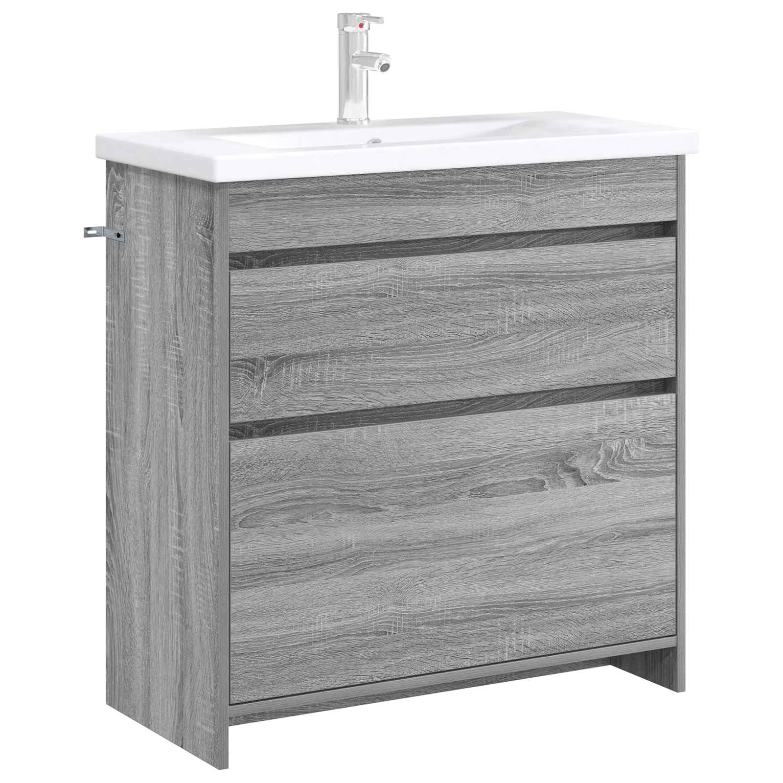 Mobile sottobagno grigio sonoma, 78,5 x 37,5 x 81 cm, in legno