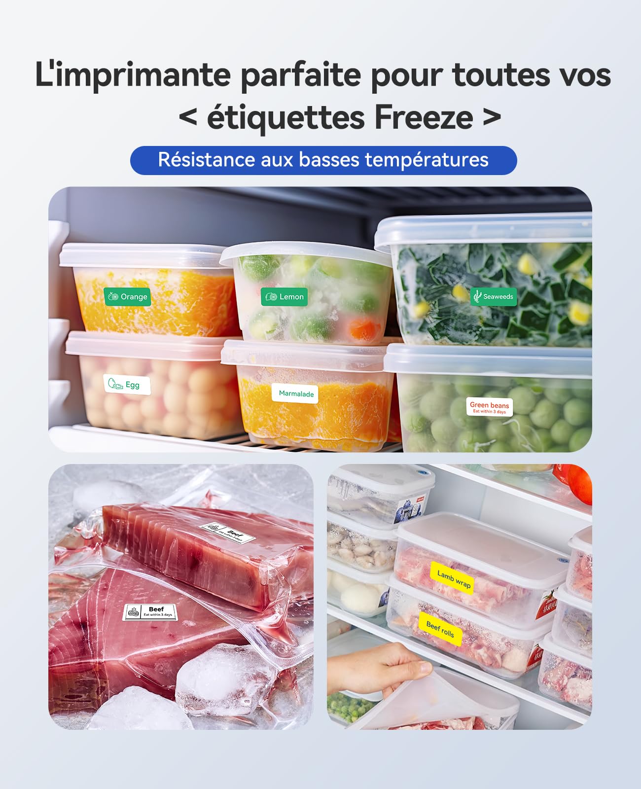 NIIMBOT B18/N1 étiqueteuse, Ruban imprimante d'étiquettes avec Ruban Noir et étiquettes Blanches, Supporte l'impression Multicolore
