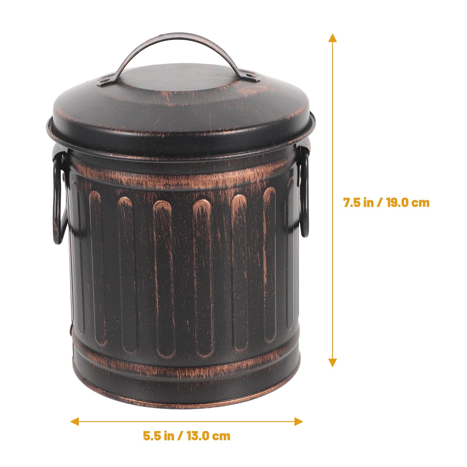 Outanaya Cubo Metálico para Cenizas de Chimenea Resistente y Versátil con Capacidad Amplia y Diseño Fácil de Transportar para Almacenamiento y Traslado de Carbón y Cenizas Interiores y