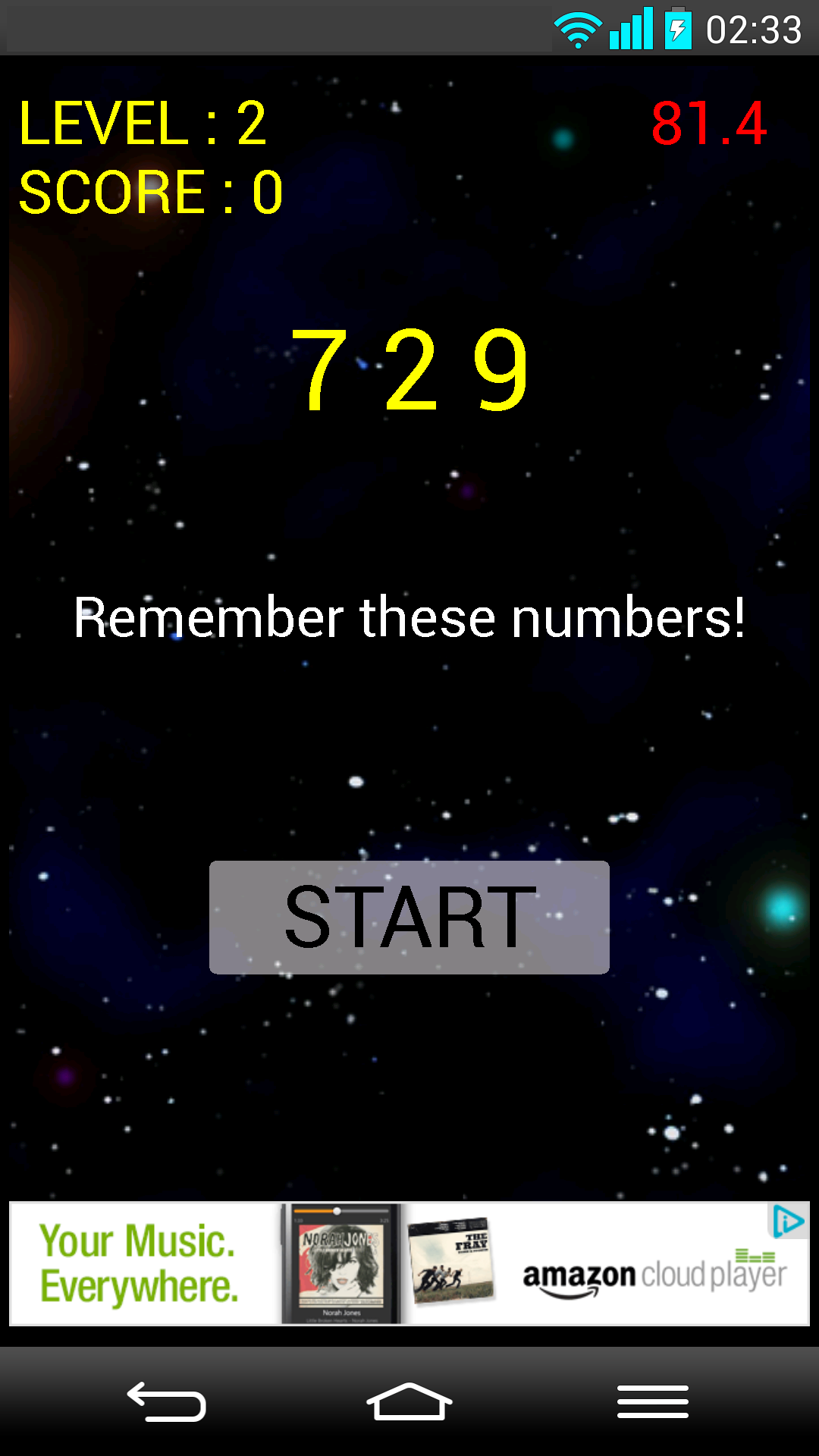 Memory Training App on Amazon Appstore