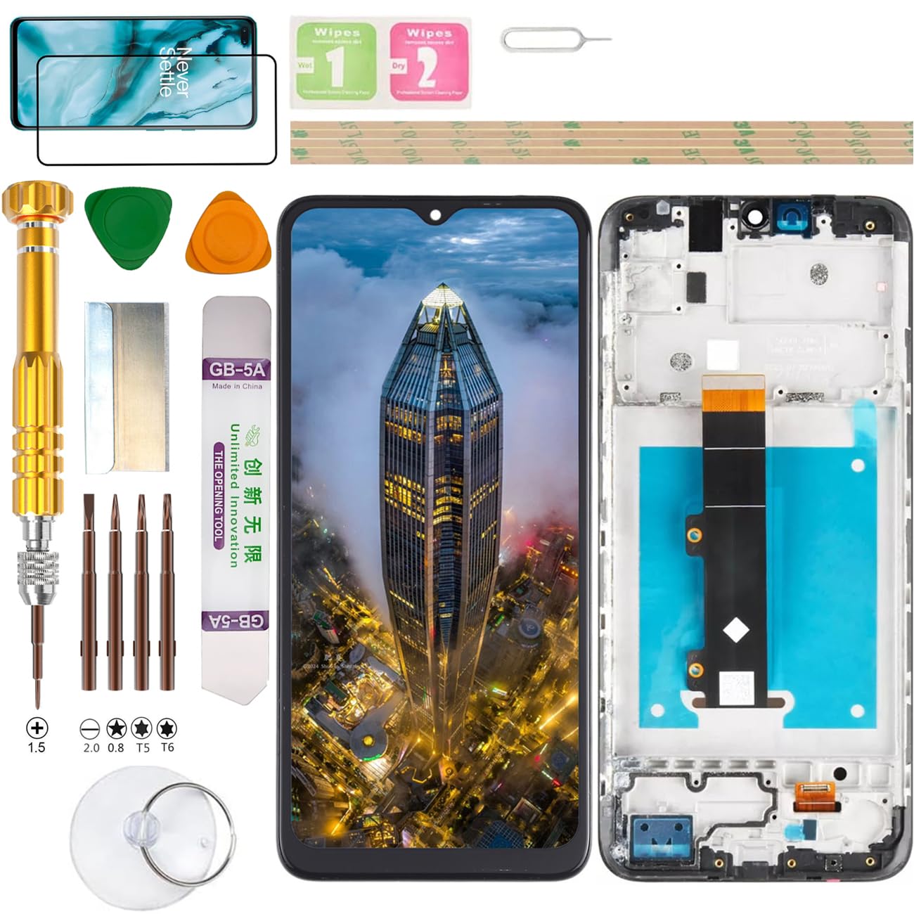 Écran LCD De Remplacement Pour Motorola Moto E20 - Compatible XT2155 Modèles, Avec Kit Outils - 6