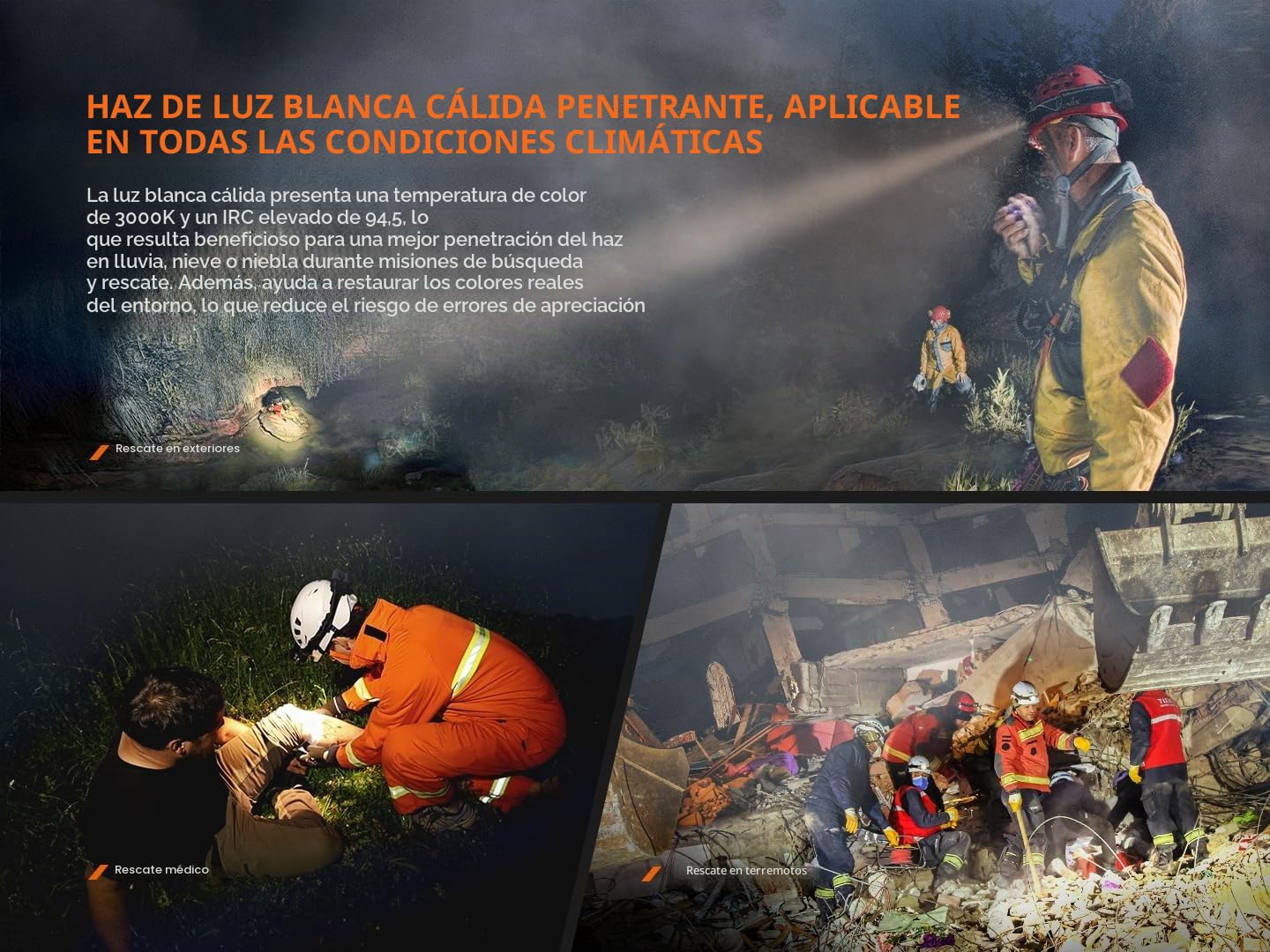 fenix HP35R, linterna frontal recargable ultra potente | 4000 lúmenes | 450 m | 500 horas máximo | Cómoda diadema ancha | Batería de 10,000 mAh con cable de extensión | Luz trasera roja de seguridad |
