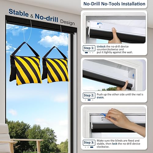 Miniatura 2 de Persianas inteligentes motorizadas con control remoto. Sin taladro inalámbrico Persiana eléctrica opaca para ventana funciona con Alexa Google a