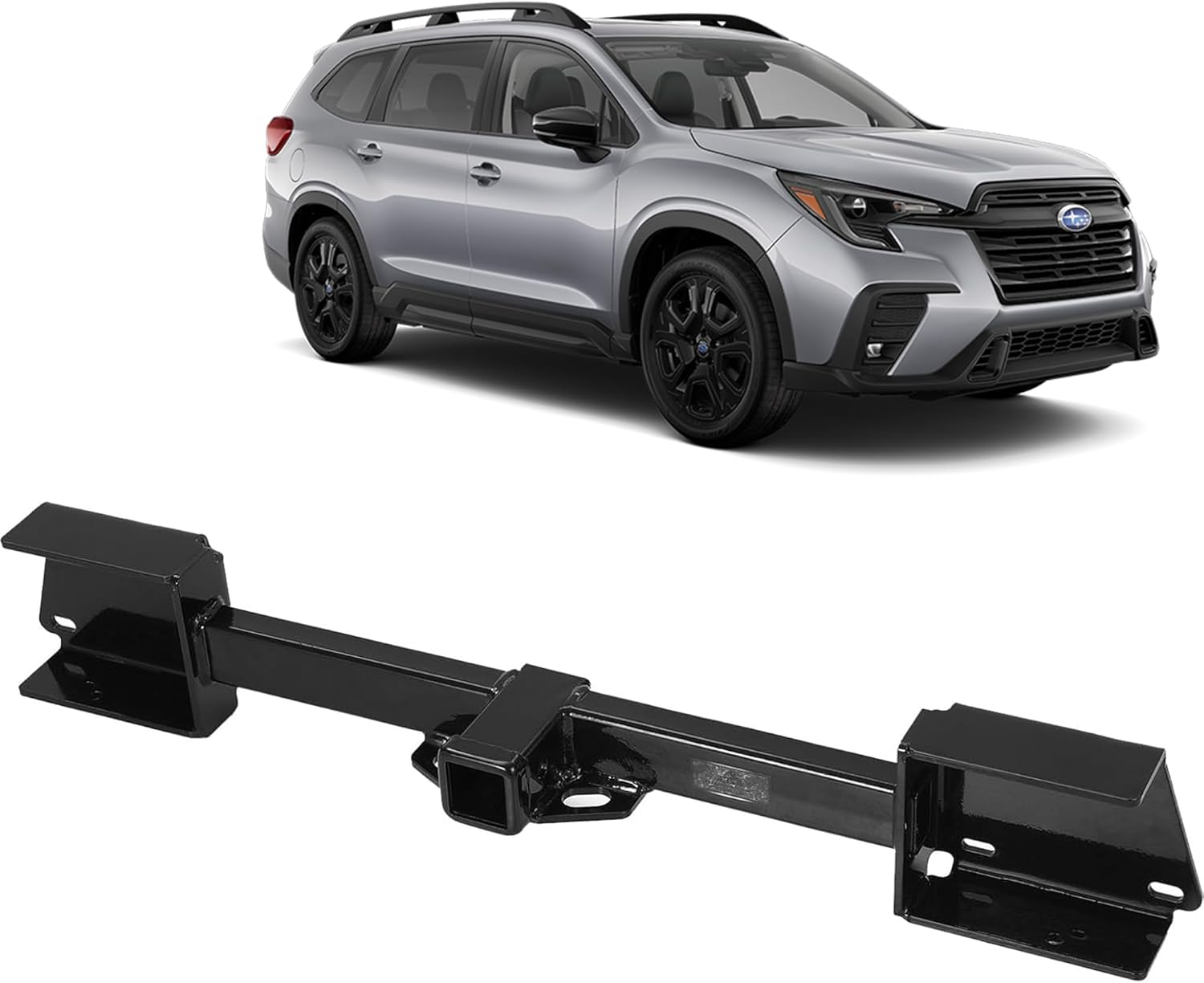 Class III Trailer Hitch, Tow Hitch 2 Inch Receiver Compatible with Subaru Ascent (2019-2024), Multi-Fit Anti-Rust Gloss Black Powder Coat Hitch to Receive Ball Mount Cargo Carrier Bike Rack Tow Hook