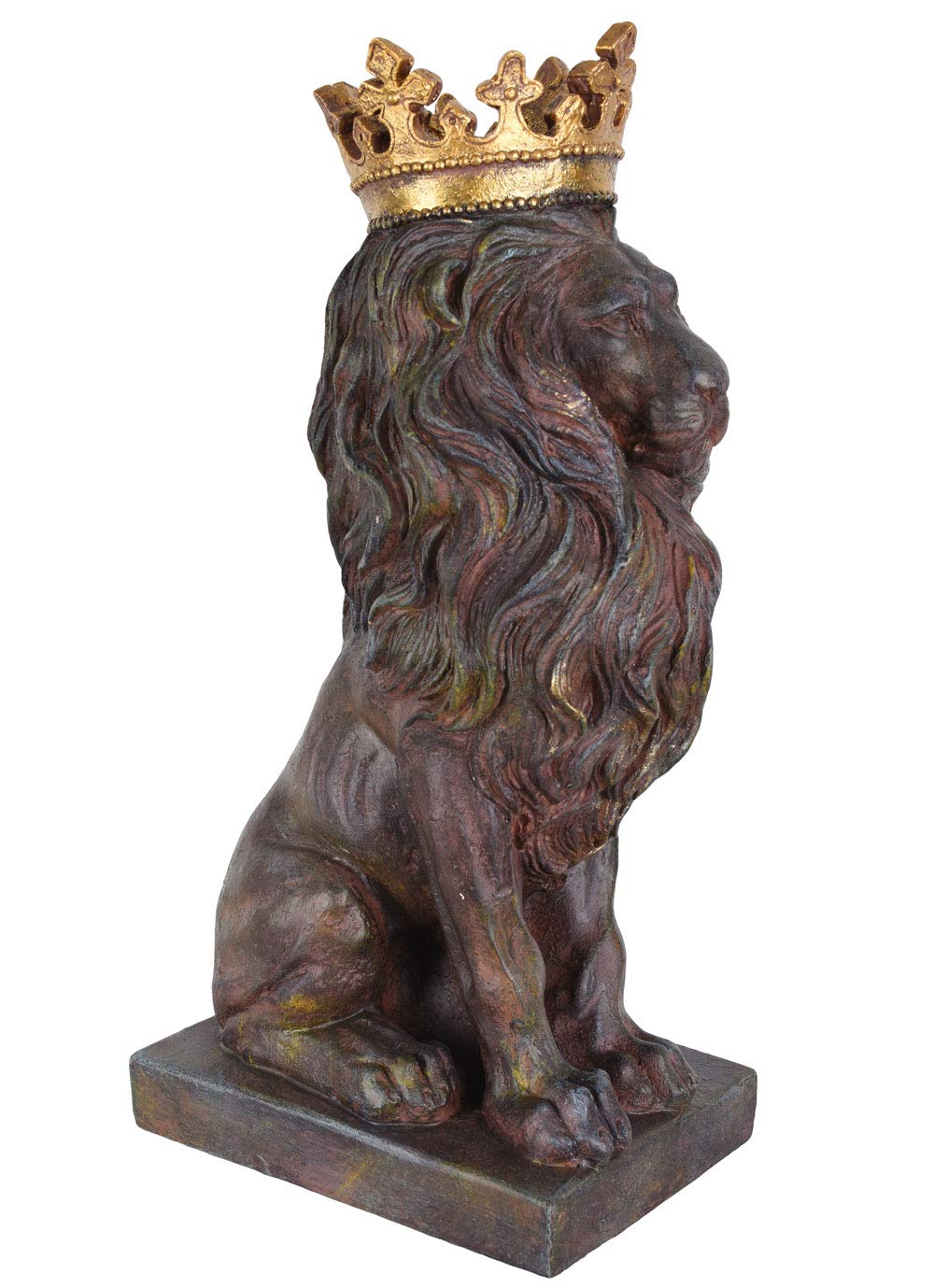 Unbekannt Figurka lwa figurka zwierzęcia wejście lew z koroną rzeźba ogrodowa, brama ogrodowa, lew ogrodowy, cw204 Palazzo Exclusive
