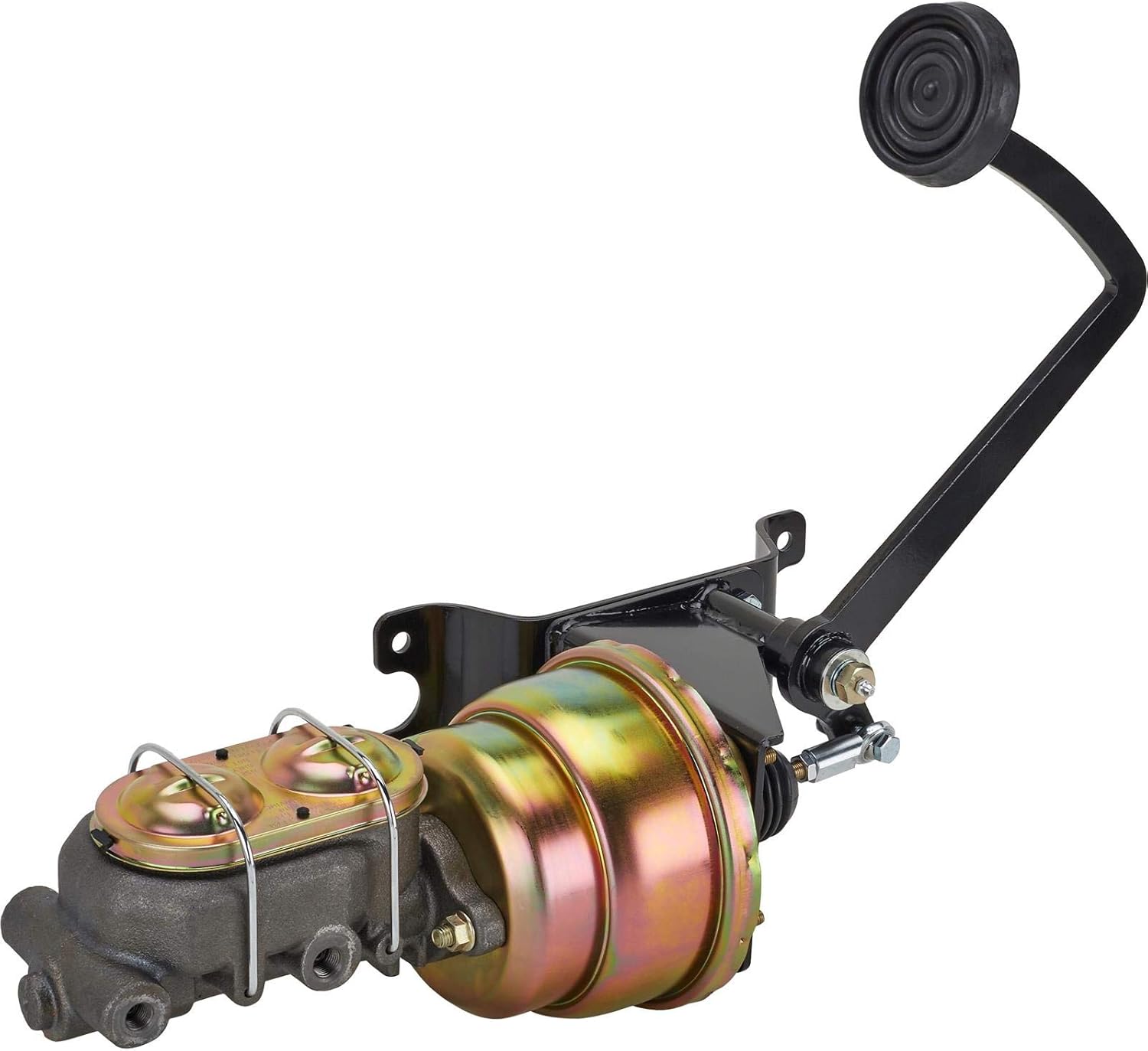 Speedway Motors Frame Mount Power Brake Pedal Assembly Compatible with 1928-31 Ford, Under-Floor Power Brake Conversion with 7” Dual Diaphragm Booster and 1” Bore Master Cylinder