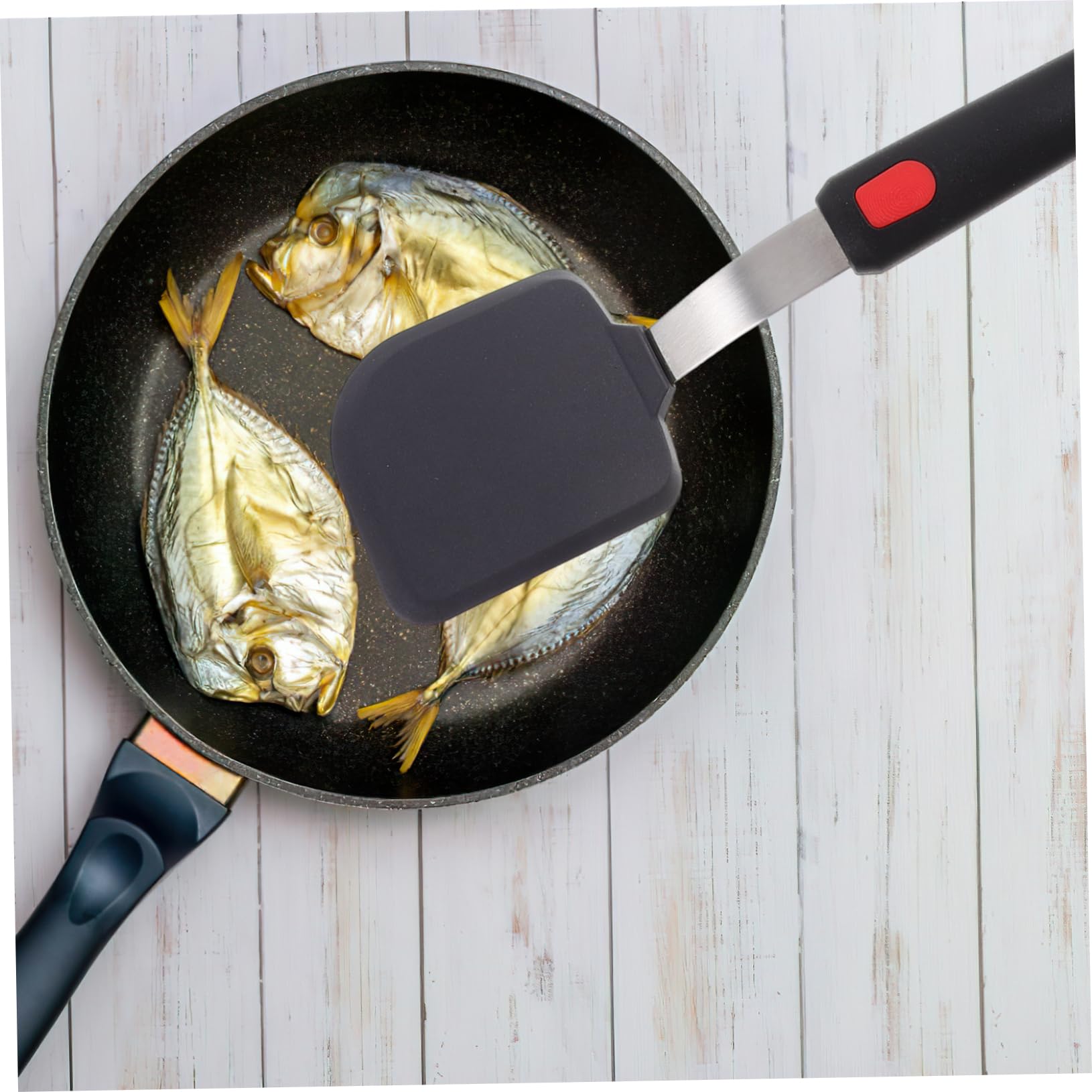 3pezzi Spatola Da Cucina in Silicone Spatola Portatile Per Wok Resistente Al Calore Bordi Lisci Materiale Durevole Antigraffio Per Appenderla Pratico e Facile Da Usare