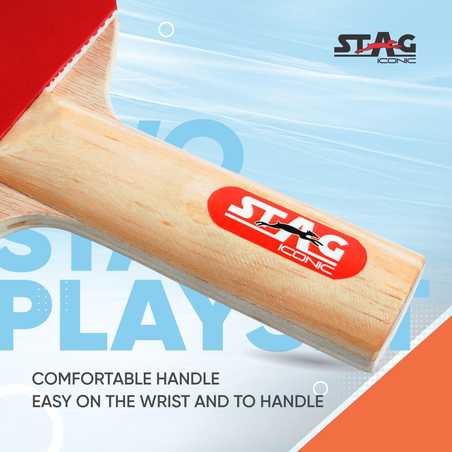 Stag Professional Table Tennis (T.T) Set| Premium ITTF Approved Rubber- Table Tennis Rackets and T.T Balls Included| All-in-One Ping Pong Paddle Playset - Table Game Accessories