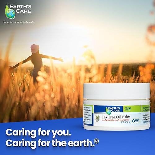 Miniatura 7 de Earth's Care Bálsamo de aceite de árbol de té, sin parabenos, colores o fragancias, probado para alergias, tamaño de prueba, 0.21 onzas.