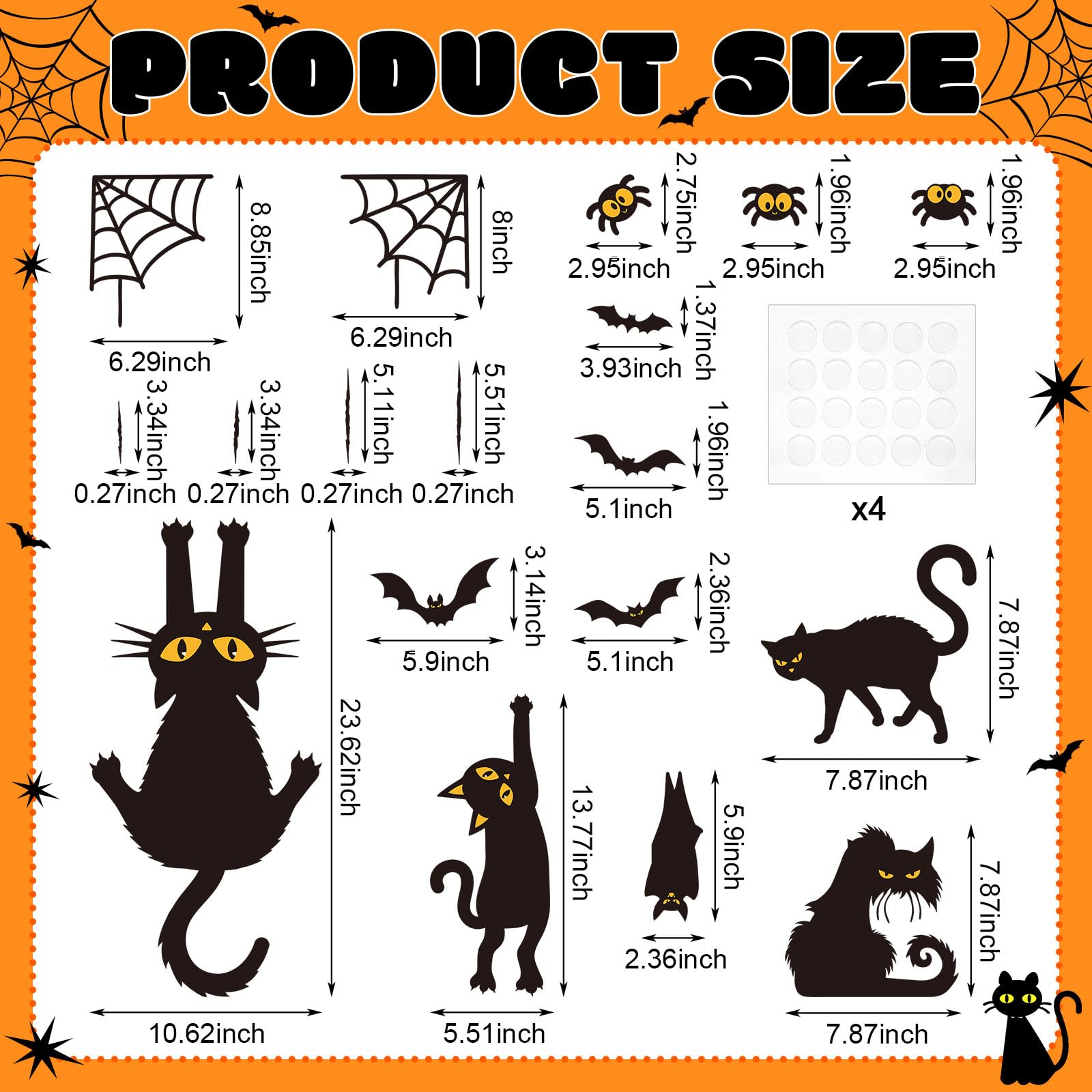 Amazon.co.jp: Containlol ハロウィン掲示板デコレーションセット 黒猫