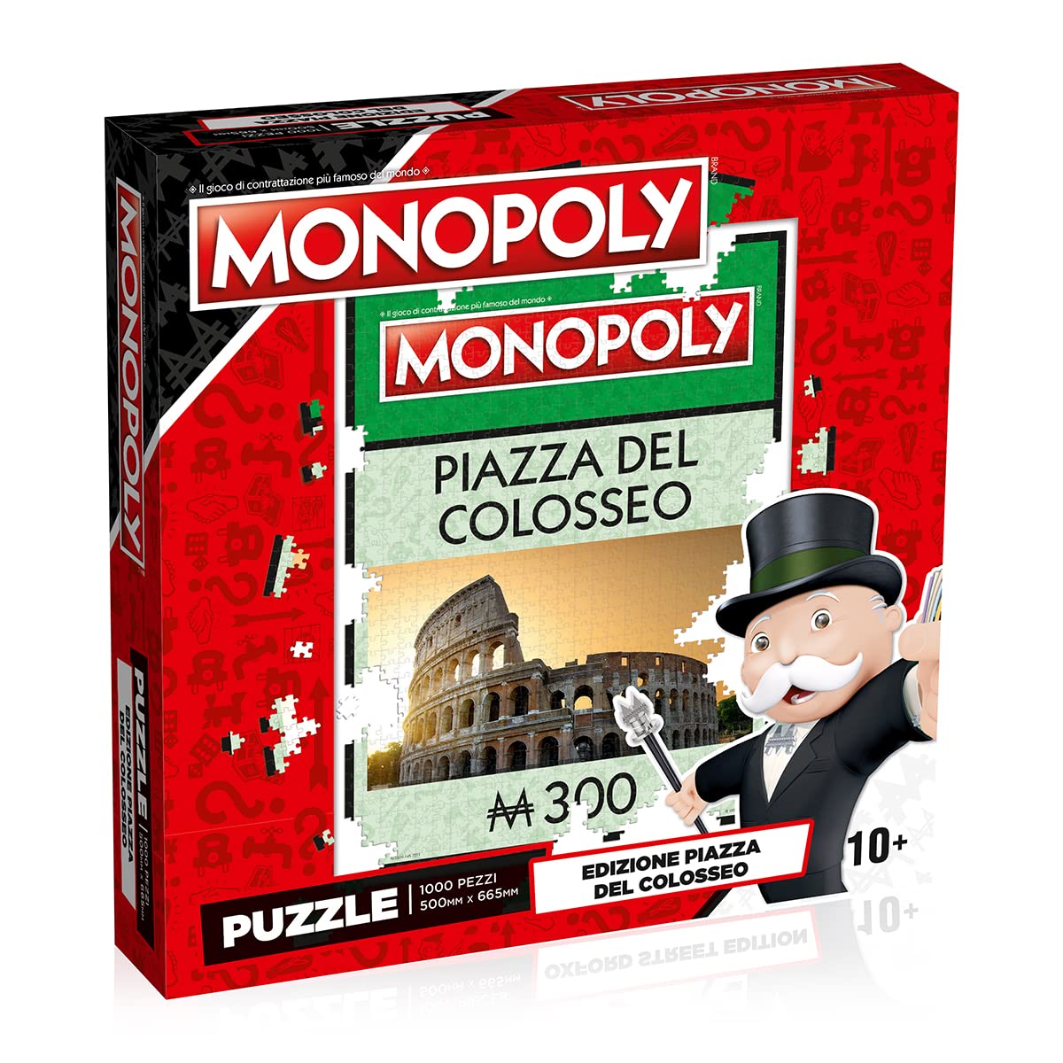 Winning Moves - Piazza del Colosseo, Roma, Puzzle Monopoly 1000 pezzi - Ed. italiana
