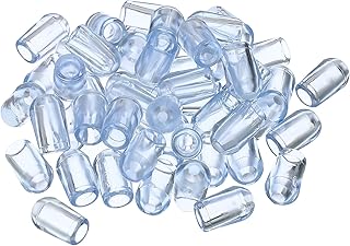 PATIKIL Kitchen Sink Rack Feet, 50 Pack 4mm ID x 7.5mm OD Plastic Sink Protective Replacement Feet Wire Bumpers Protector for Sink Rack Grid, Clear