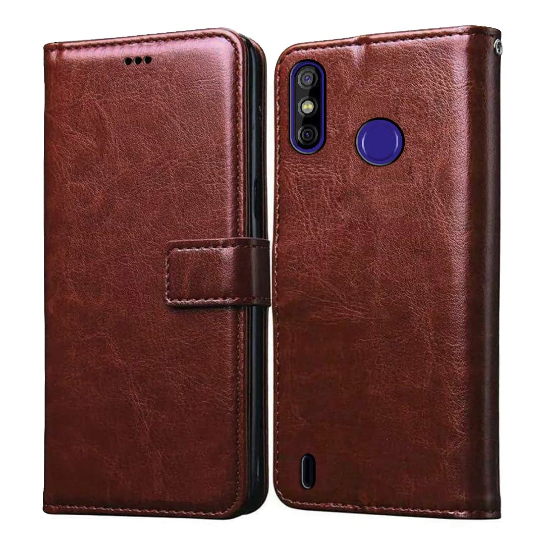 Casotec Flip Cover for Tecno Spark 4 Air | Premium Leather Finish | Inbuilt Pockets & Stand | Flip Case for Tecno Spark 4 Air (Brown) (B09PHNW6MX) Amazon Price History, Amazon Price Tracker
