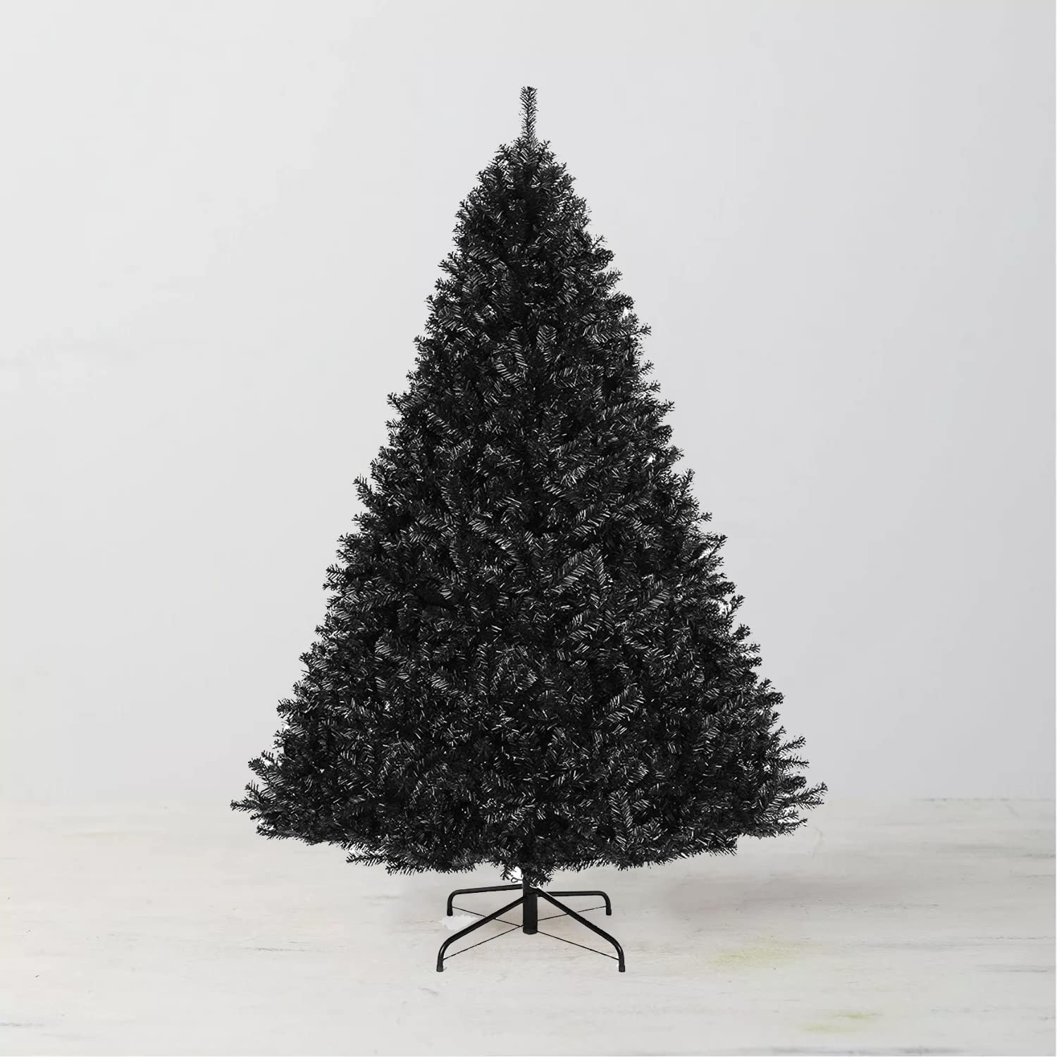 Abaseen Black - 5FT - Artificial Christmas Tree, 500 Tips Xmas Tree Strong Metal Stand Easy to Assemble Foldable Reusable, Indoor & Outdoor Decoration