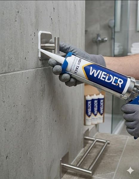 WIEDER High Tack Premium Korniş ve Montaj Yapıştırıcısı, Çok Amaçlı, Beyaz, 290ml