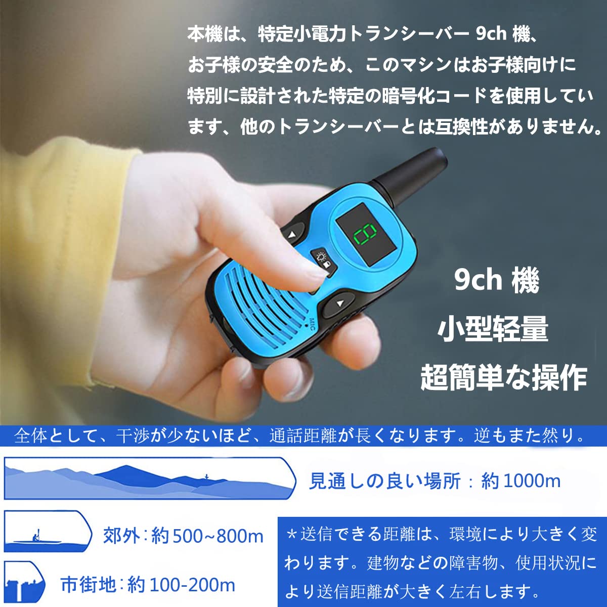 Amazon.co.jp: TRH 子供用 特定小電力トランシーバー 3台セット 小型