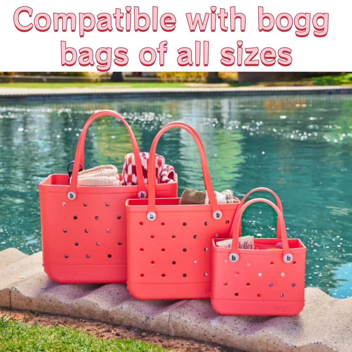 Lot De 4 Boutons De Rechange Avec B Pour Sangle De Poignée De Sac Bogg Compatible Avec Les Poignées De Sac Bogg Beach Tote Fixez Votre Poignée De Sac