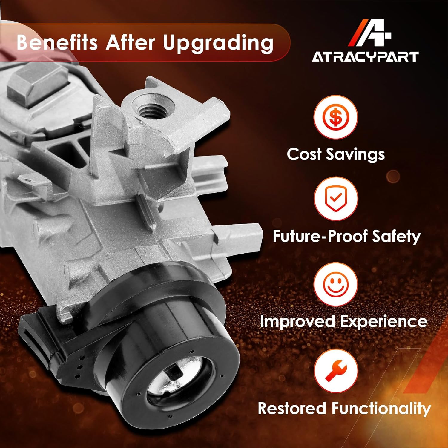 Ignition Switch Lock Cylinder, Compatible with Volkswagen VW 06-18 Jetta, 04-07 10-11 Golf, 07-11 EOS, 06-09 Rabbit, Assembly with Remote Intelligent Key Shell, Replaces# 1K0905851B/1K0905851 - Image 5