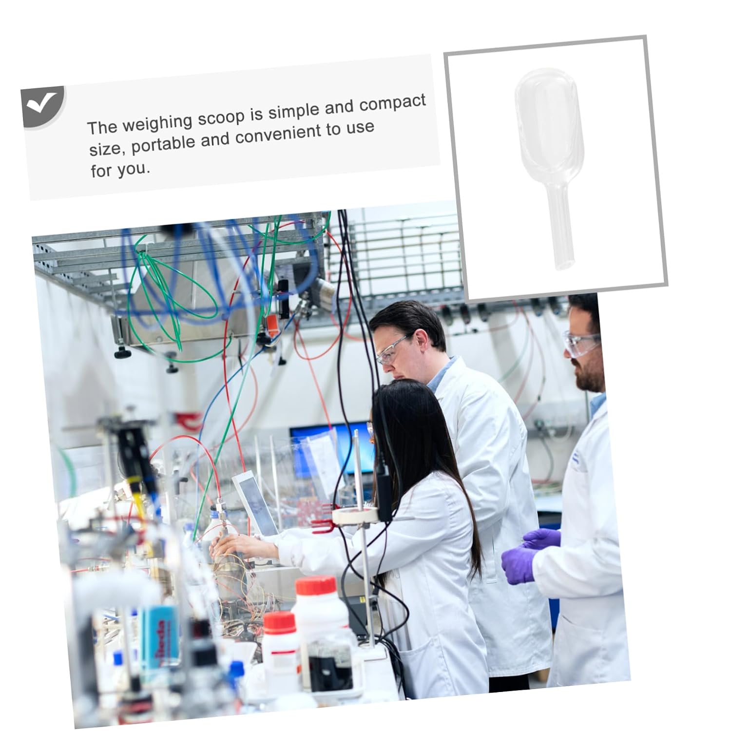 Glass Weighing Spoon Multipurpose Laboratory Scoop for Precise Measurements and Reliable for Research and Classroom Use