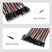 Vista 7 de ELEGOO 120 piezas de cables Dupont multicolor de 40 pines macho a hembra, 40 pines macho a macho, 40 pines hembra a hembra, kit de cables de puente