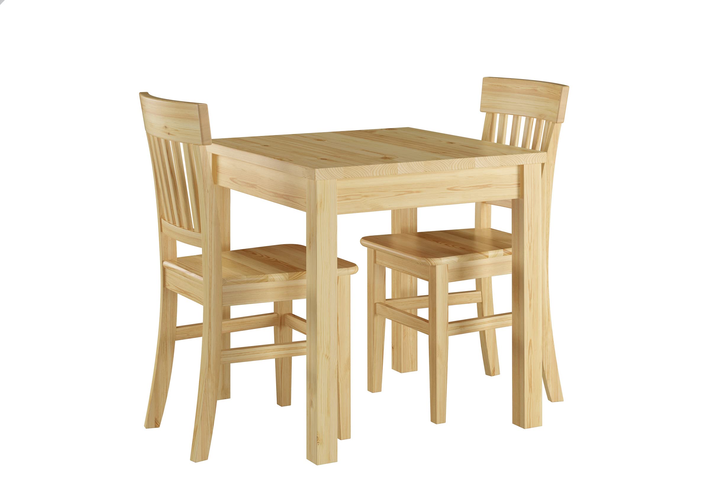 Erst-Holz Kleiner Holztisch Kiefer 75 x 75 Massivholz Beine Glatt
