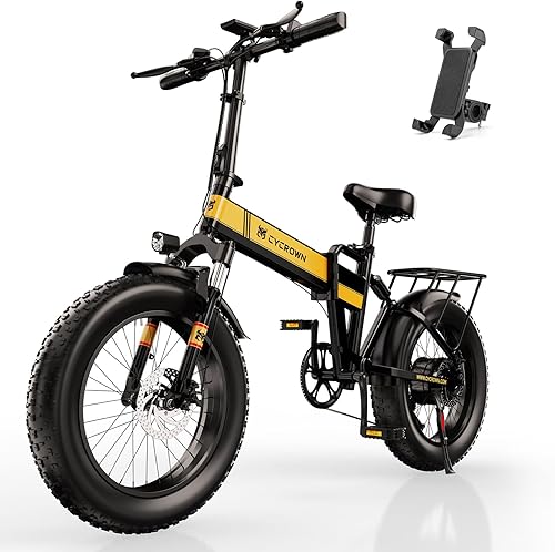Knight - Bicicleta eléctrica para adultos, motor de pico de 750 W, hasta 20 MPH y 60 millas, batería extraíble de 600 Wh, plegable de 20 x 4.0