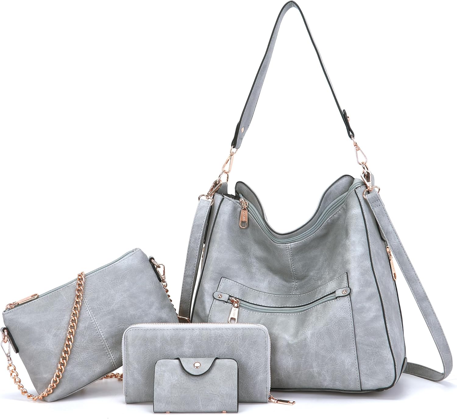 Large Crossbody Purses Set For Women Shoulder Tote Handbags Ladies Hobo Bags With Matching Wallet 4PCS - Image 2