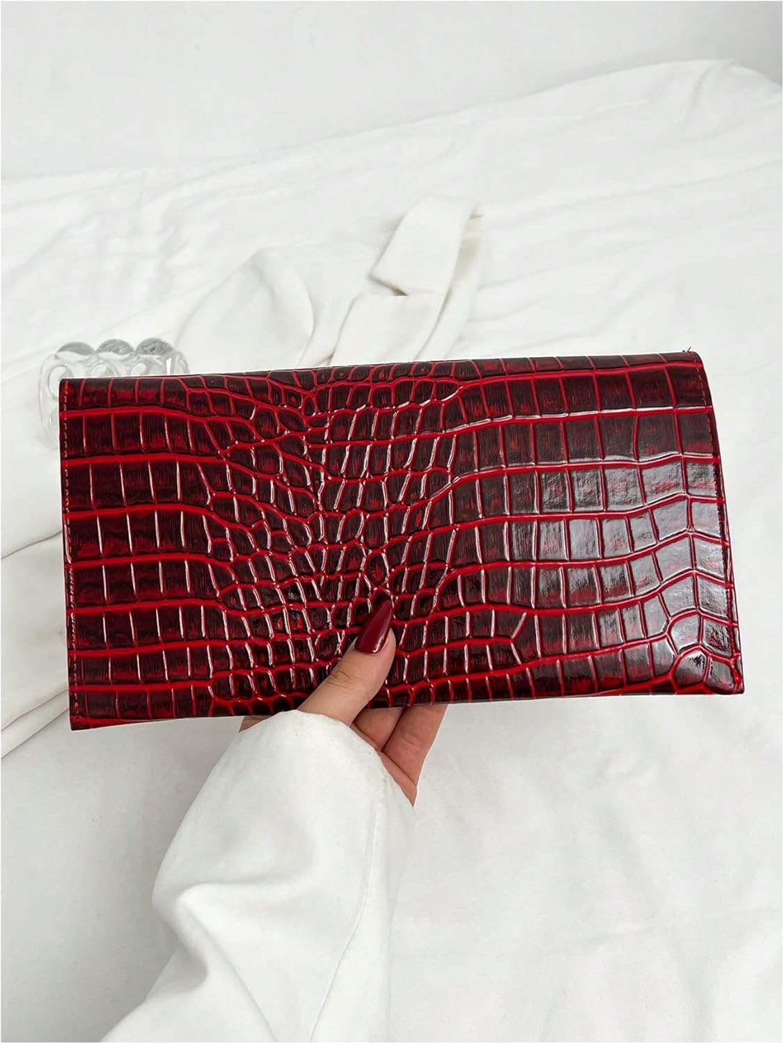 Verdusa Women's Clutch Evening Bags Trendy Envelope Handbags Metallic Purses Formal Wedding - Image 2