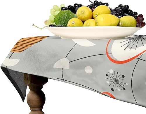 Miniatura 1330 de Mantel floral hippie, diseño retro de los años 70, naranja, rosa, azul, floral, bohemio, estampado estético de margaritas, para fiesta, picnic