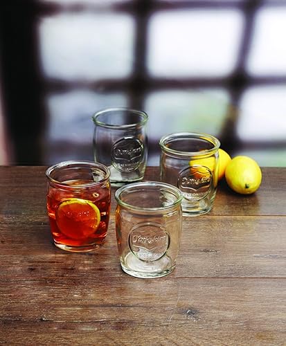 Miniatura 4 de Circleware Yorkshire - Juego de vasos de vidrio para whisky, 14 onzas, juego de 4 vasos de vidrio escocés de base pesada transparente doble antiguo