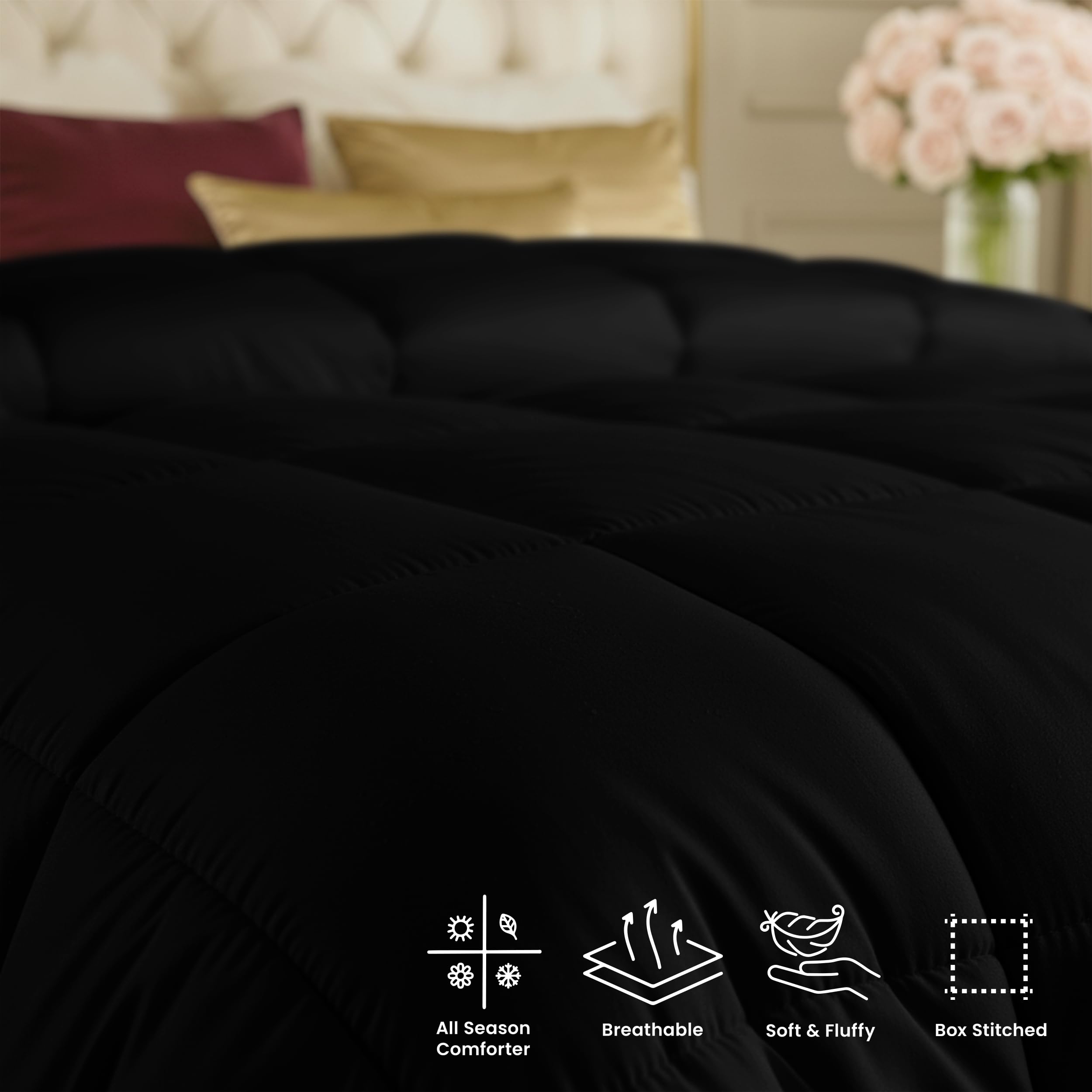 Utopia Bedding Kołdra 4,5 tog King Size z narożnymi zakładkami, miękka